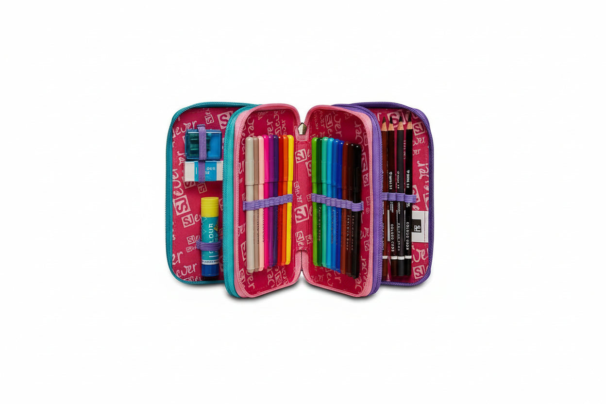 Astuccio scuola 3 zip Ever Switie Girl SJ Seven