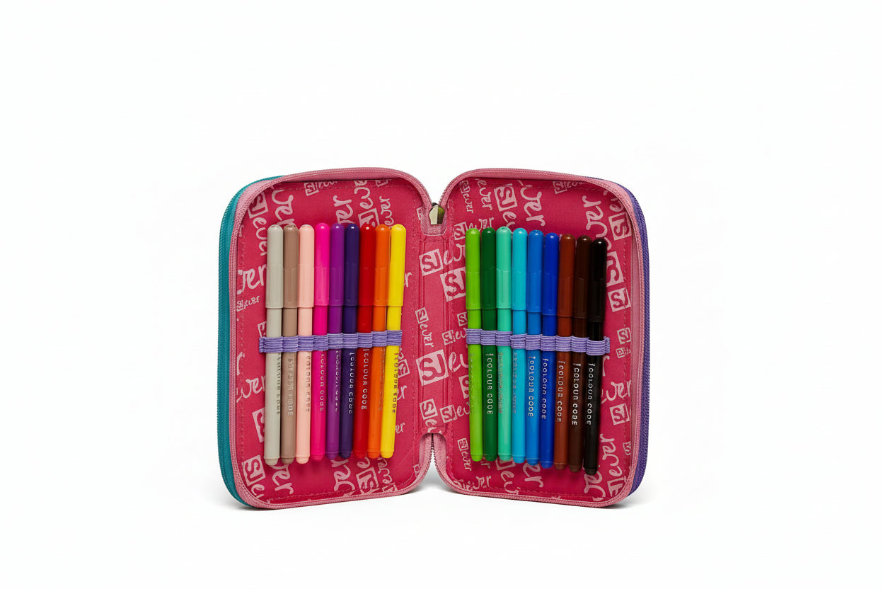 Astuccio scuola 3 zip Ever Switie Girl SJ Seven