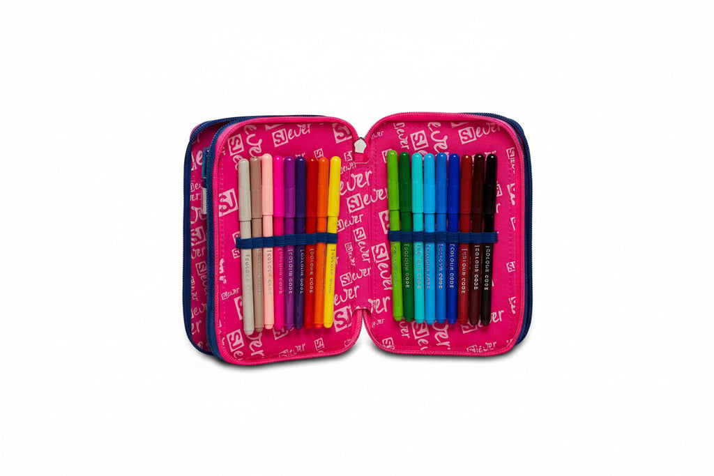 Astuccio scuola 3 zip Ever Wingly Girl SJ Seven