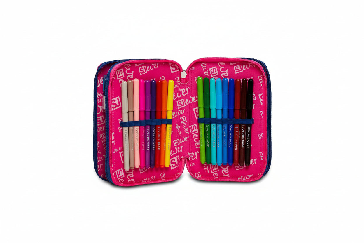 Astuccio scuola 3 zip Ever Wingly Girl SJ Seven