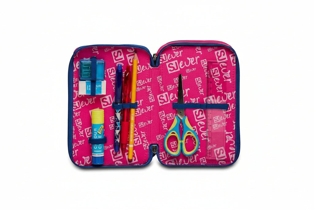 Astuccio scuola 3 zip Ever Wingly Girl SJ Seven