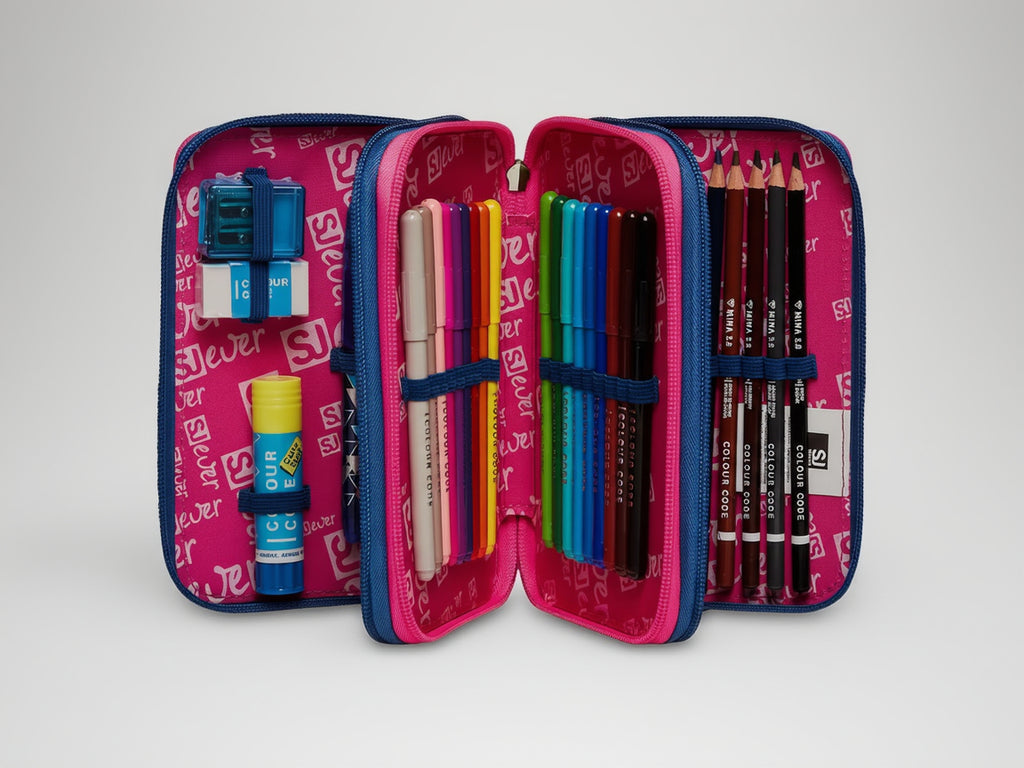Astuccio scuola 3 zip Ever Wingly Girl SJ Seven