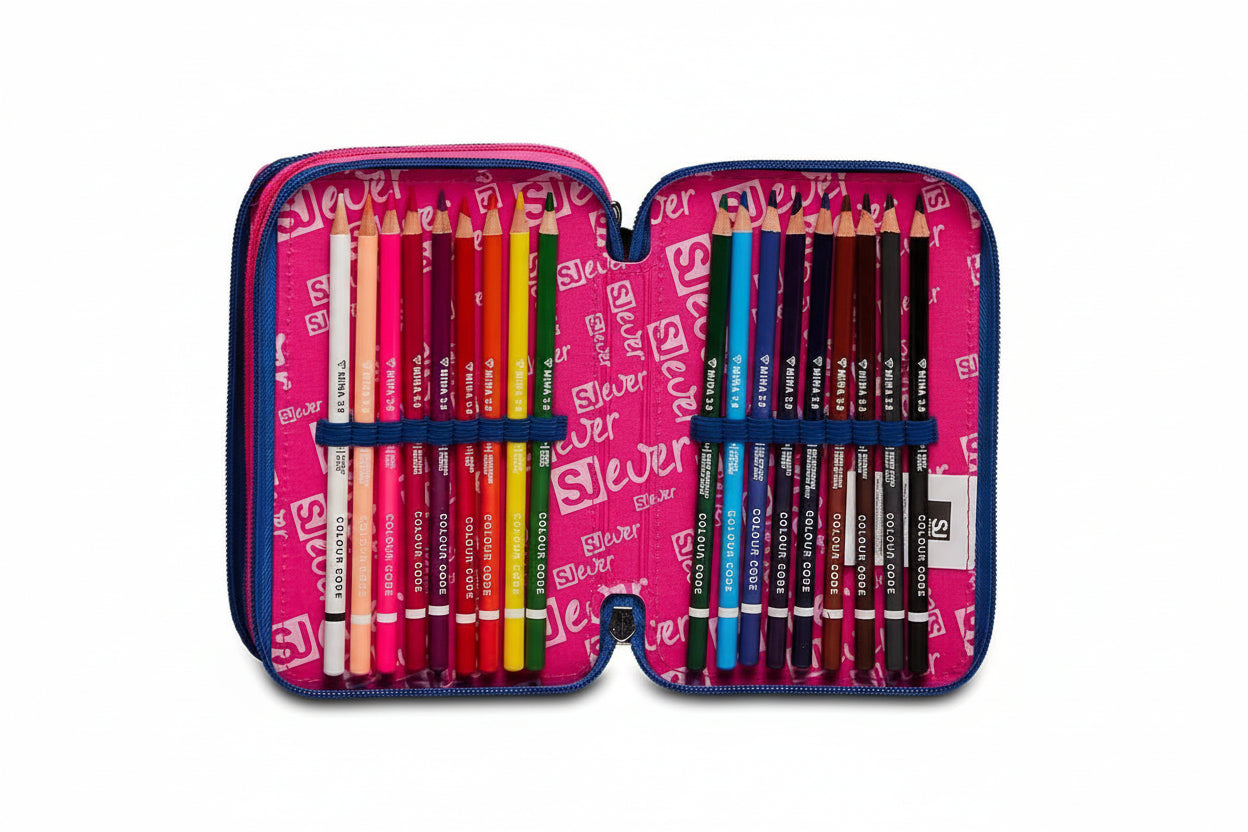 Astuccio scuola 3 zip Ever Wingly Girl SJ Seven