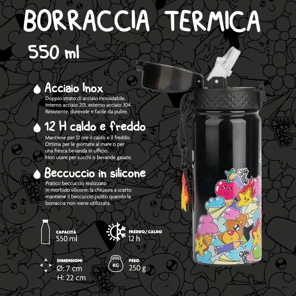 Borraccia termica Gianpiero x Colourbook – 550ml