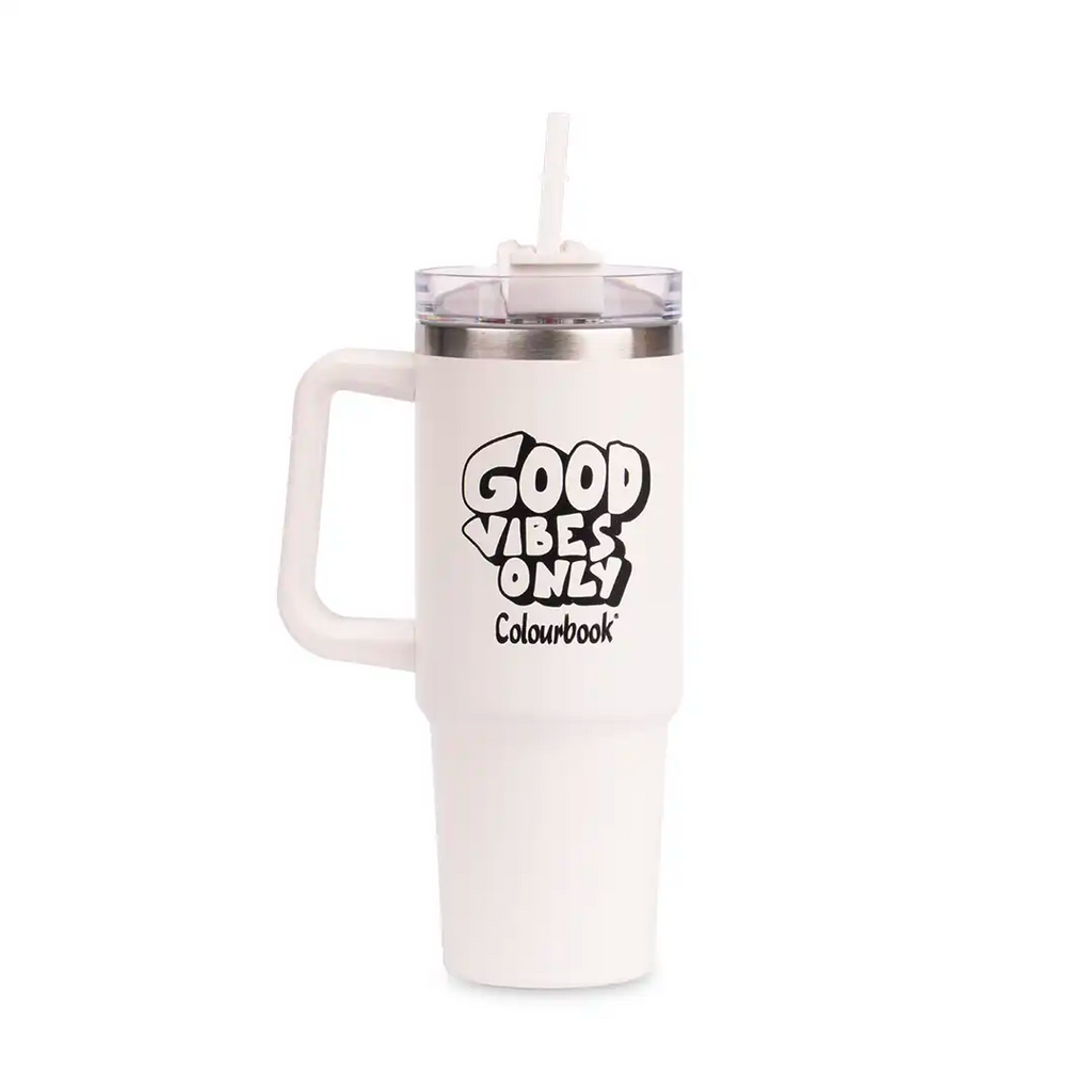 Borraccia termica con cannuccia 900ml Colour Slurp - Colourbook