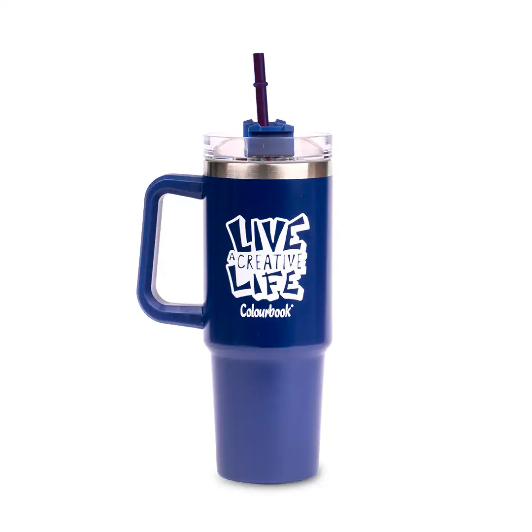 Borraccia termica con cannuccia 900ml Colour Slurp - Colourbook