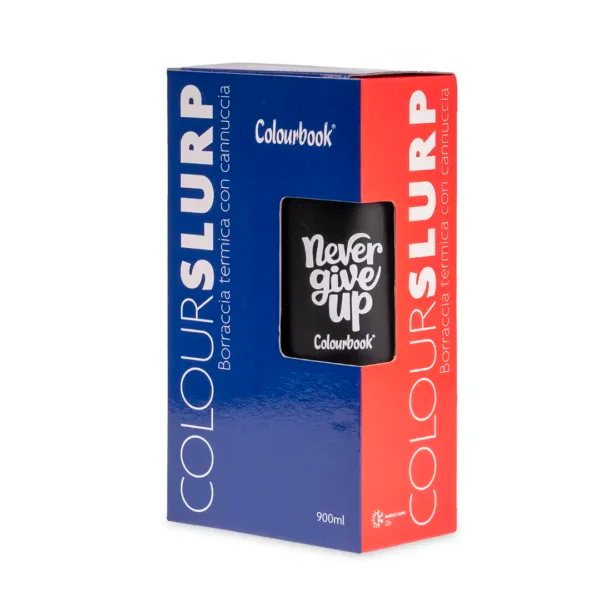 Borraccia termica con cannuccia 900ml Colour Slurp - Colourbook