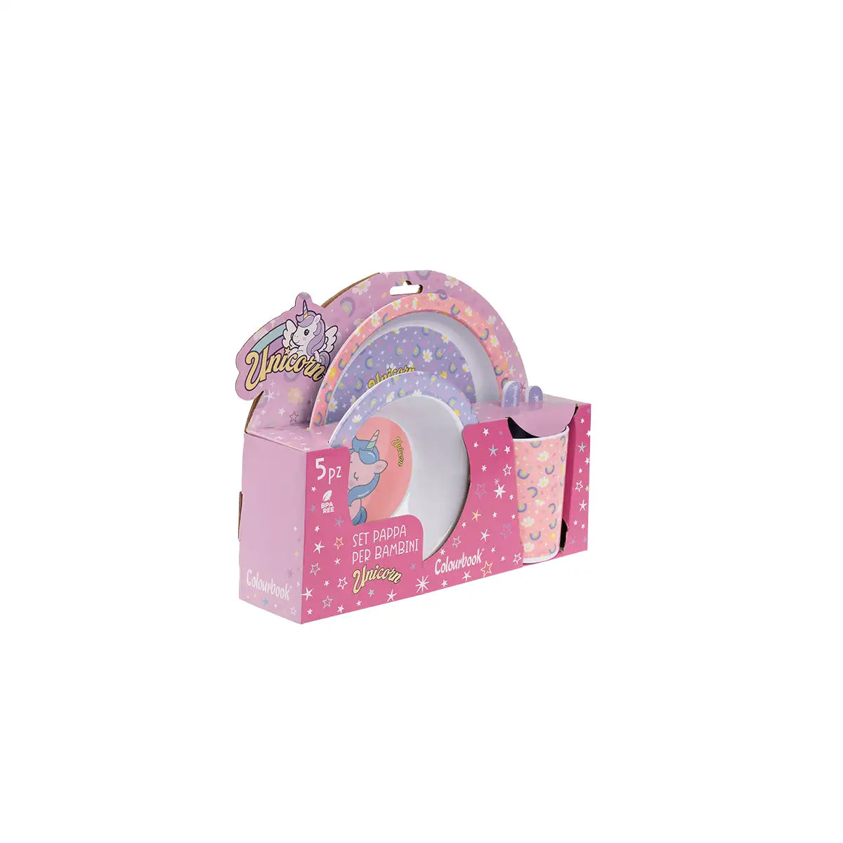 Set pappa Unicorn completo BPA free - Colourbook