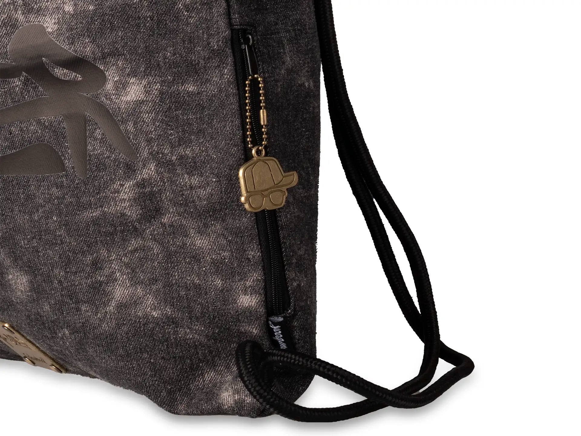 Sacca con coulisse Geolier Black Denim - Colourbook
