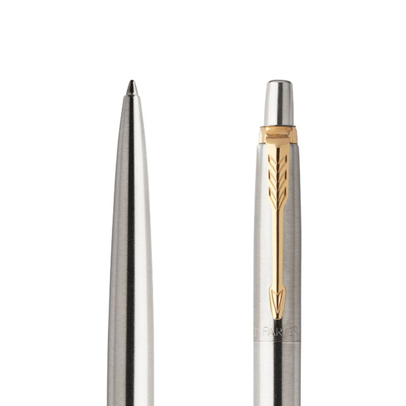 Paker jotter penna a sfera acciaio e oro