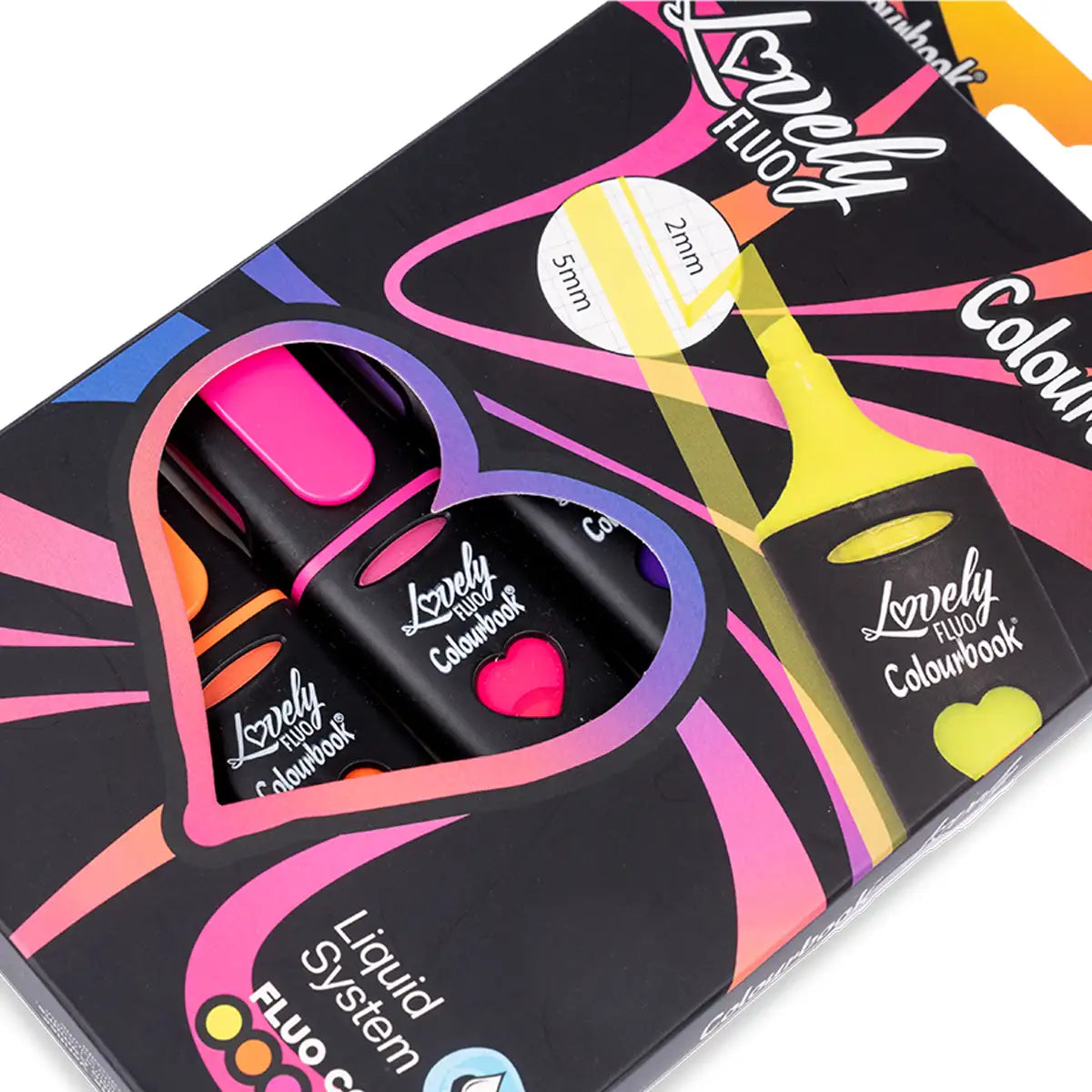 Set 6 evidenziatori liquidi Lovely Fluo – Colourbook