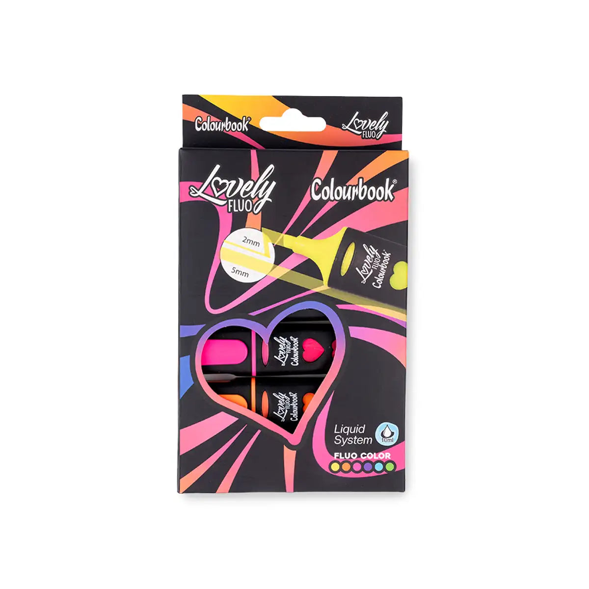Set 6 evidenziatori liquidi Lovely Fluo – Colourbook