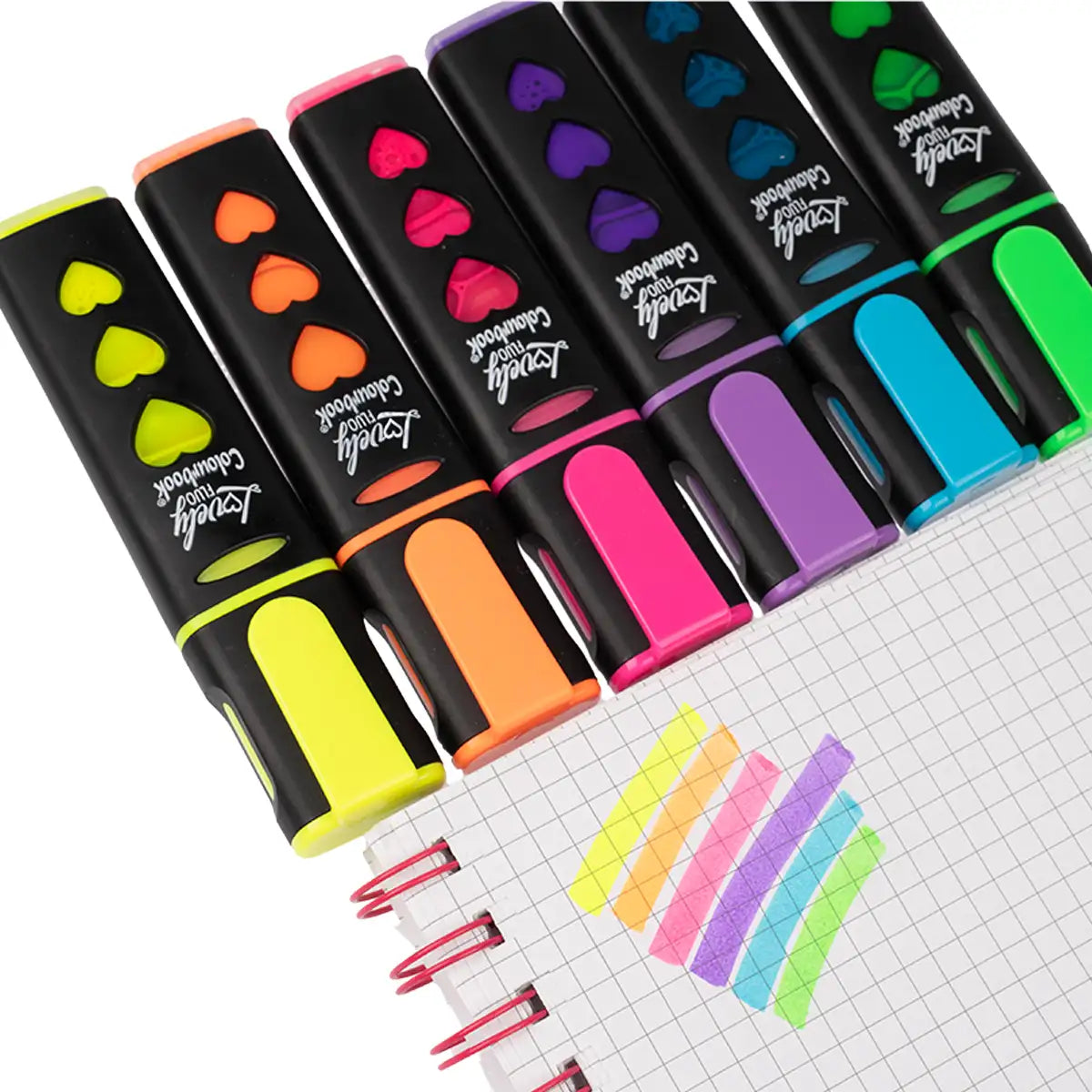 Set 6 evidenziatori liquidi Lovely Fluo – Colourbook