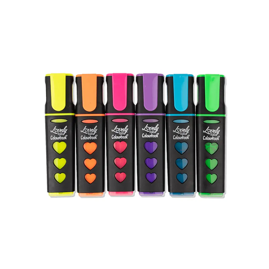 Set 6 evidenziatori liquidi Lovely Fluo – Colourbook
