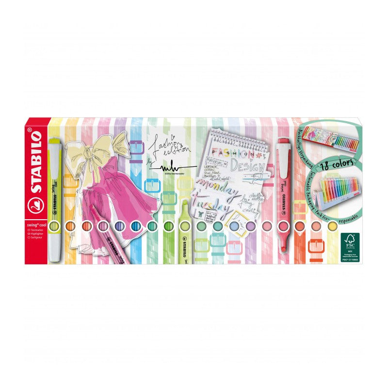 Desk-Set 18 Colori STABILO swing cool