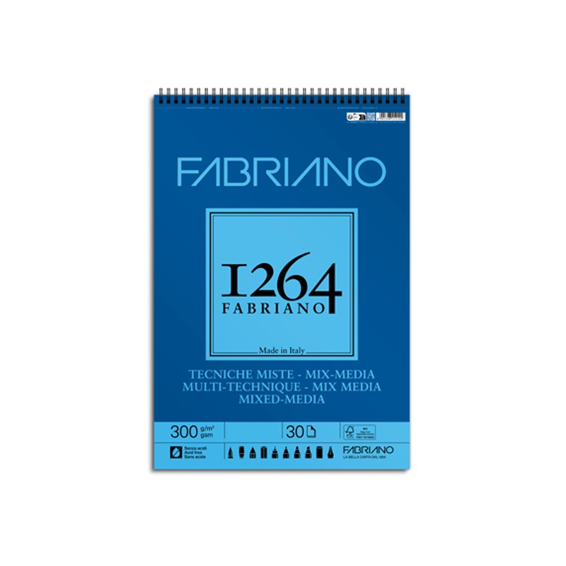 Fabriano 1264 Tecniche Miste Blocco spiralato
