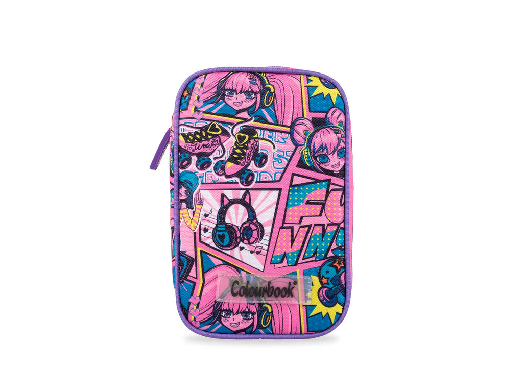 Astuccio 1 zip Abstract Funny Skater - Colourbook