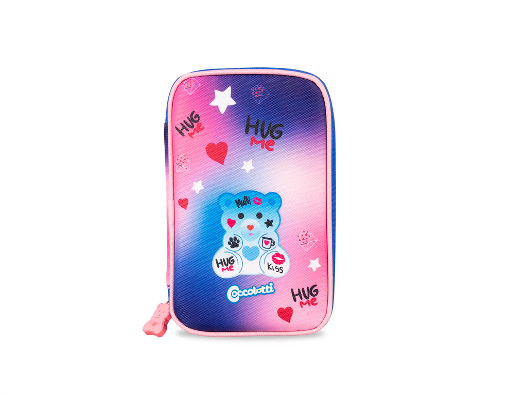 Astuccio 1 zip Coccolotti Love Azzurro - Colourbook