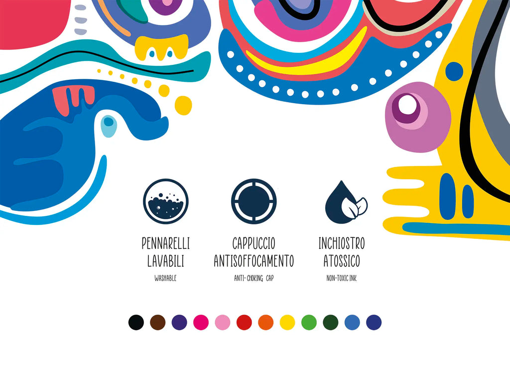 Confezione 18 pennarelli colorati Creativity - Colourbook
