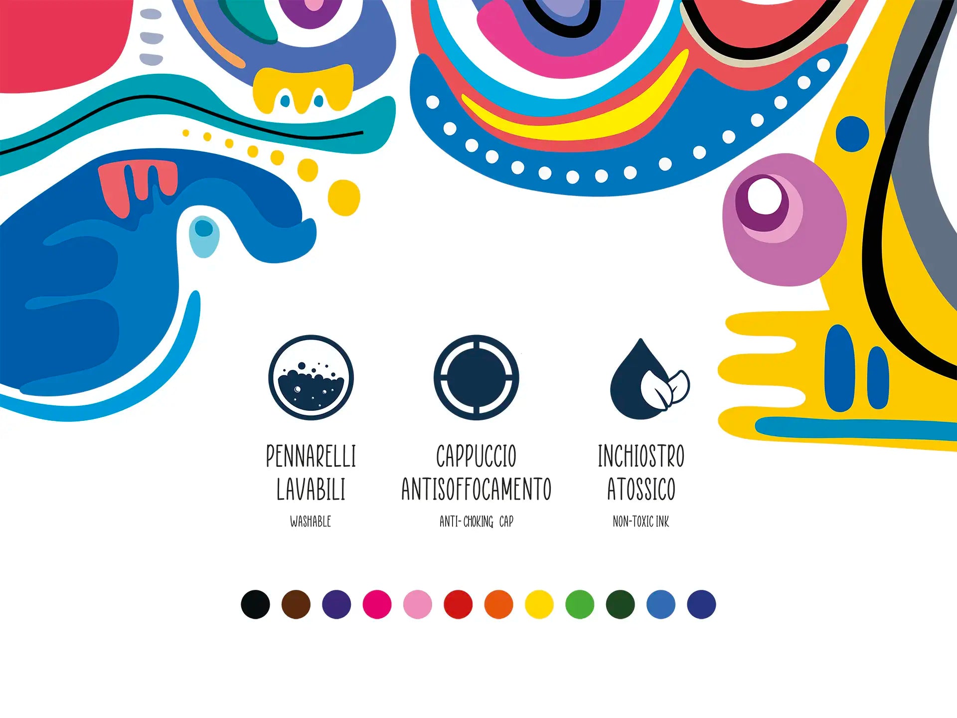 Confezione 18 pennarelli colorati Creativity - Colourbook