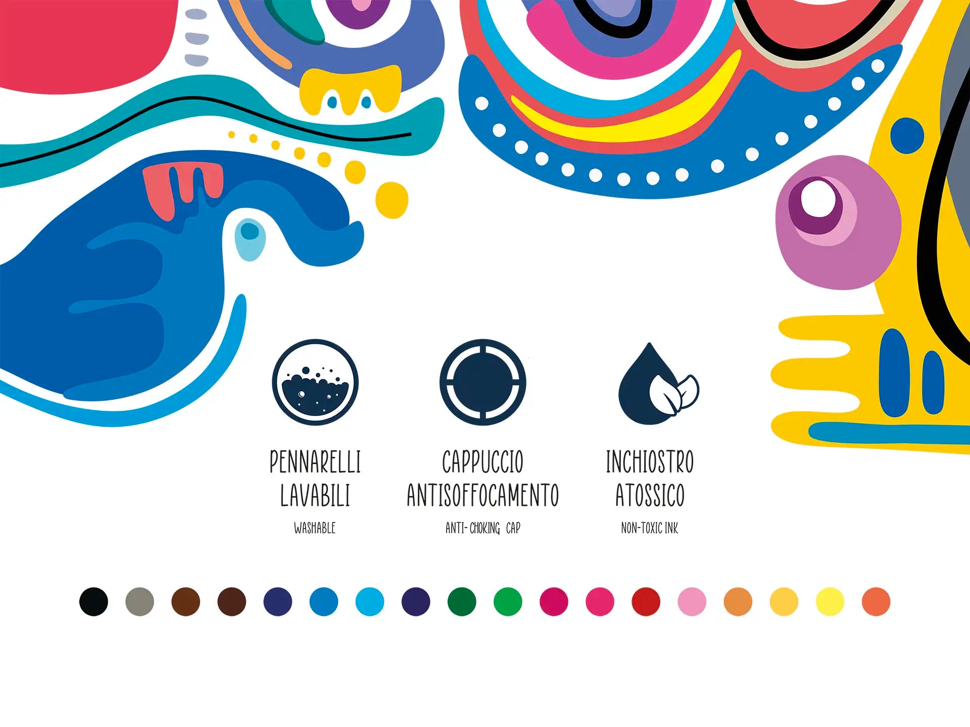 Confezione 12 pennarelli colorati Creativity - Colourbook