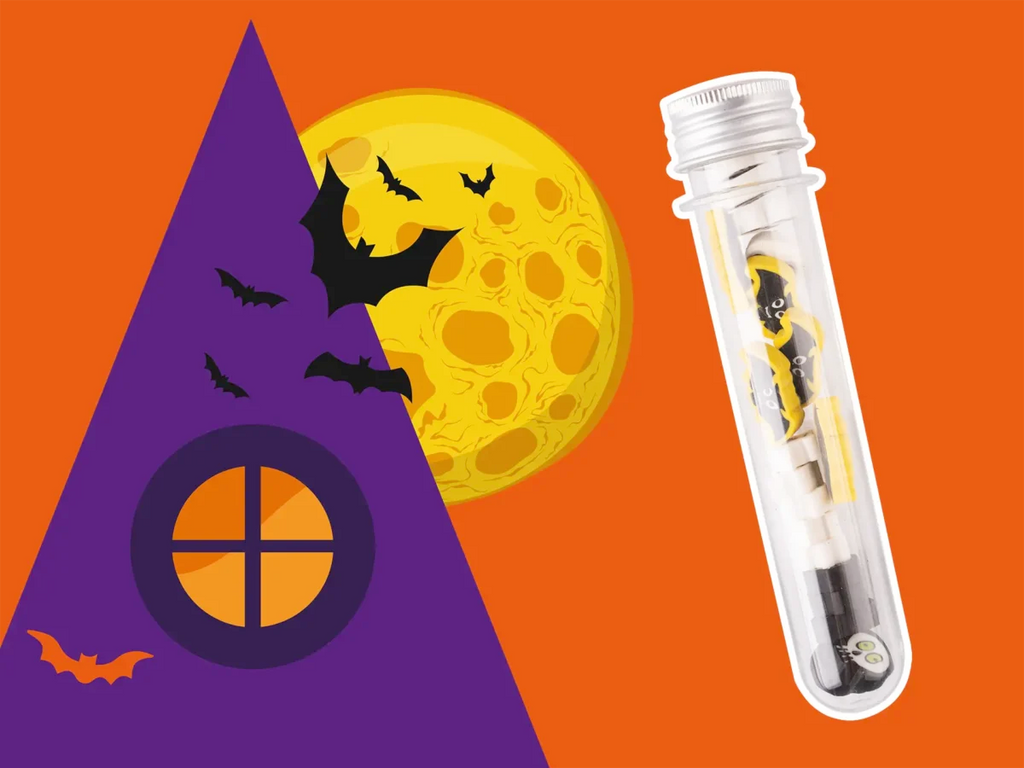 Set gomme per cancellare Halloween in provetta Colourbook