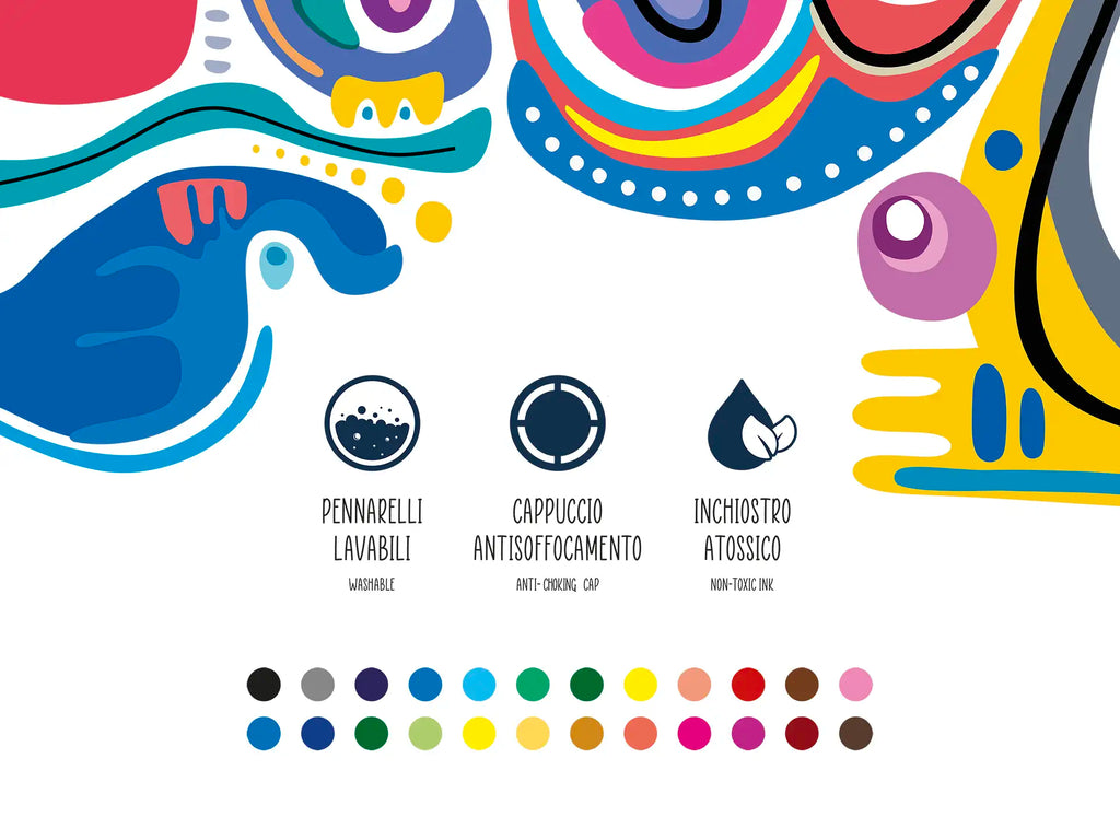 Confezione 24 pennarelli colorati Creativity - Colourbook