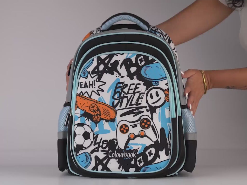Zaino scuola Abstract Freestyle Graffiti - Colourbook