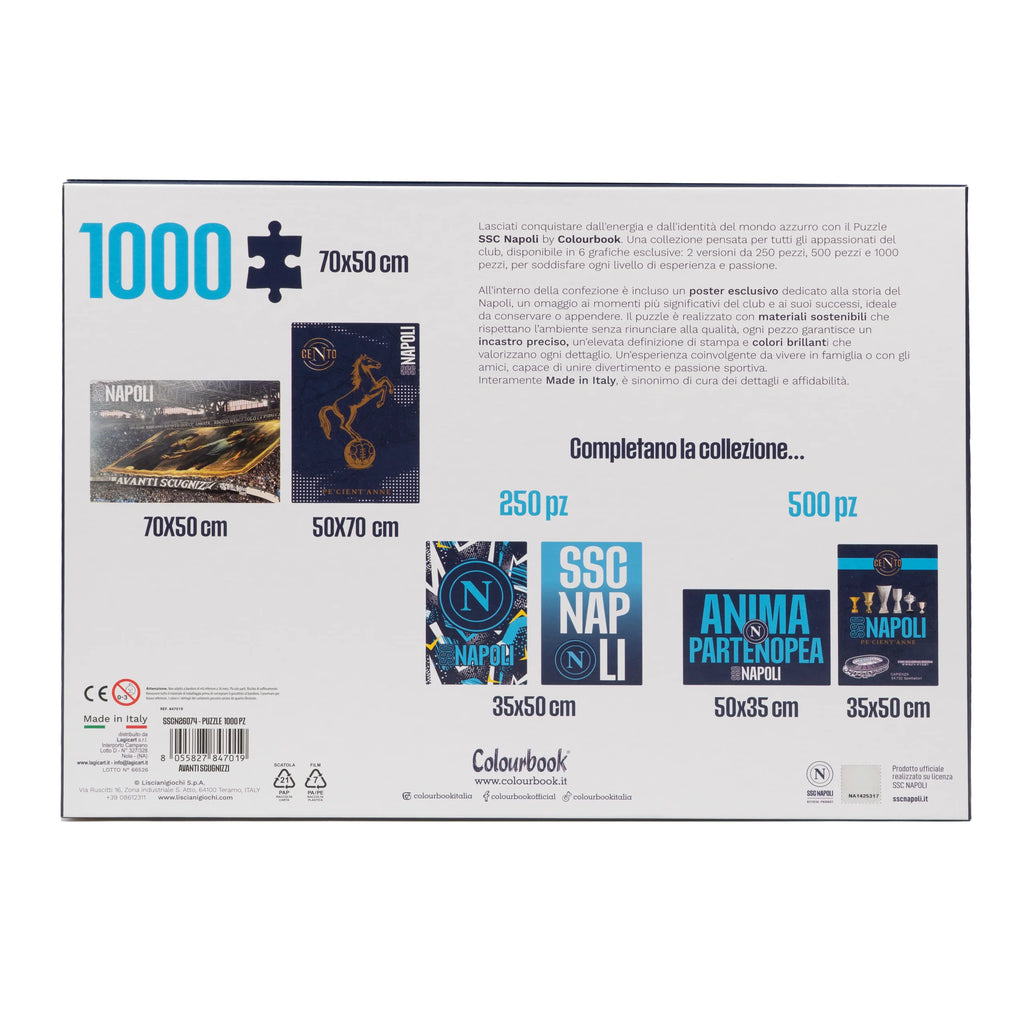 Puzzle SSC Napoli 1000 pezzi – Avanti Scugnizzi – Poster 70x50cm incluso