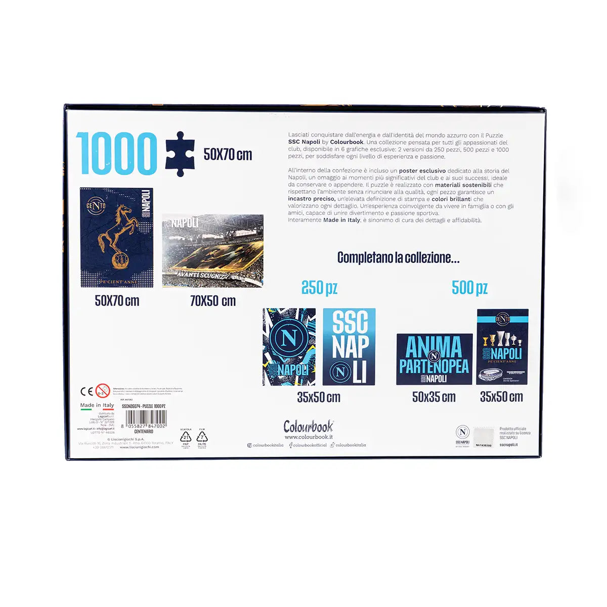 Puzzle SSC Napoli 1000 pezzi – Centenario – Poster 50x70cm incluso