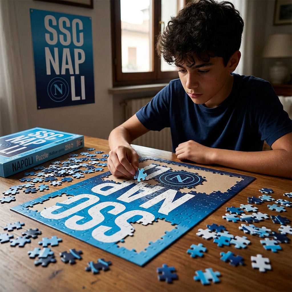 Puzzle SSC Napoli 250 pezzi – Logo – Poster 35x50cm incluso