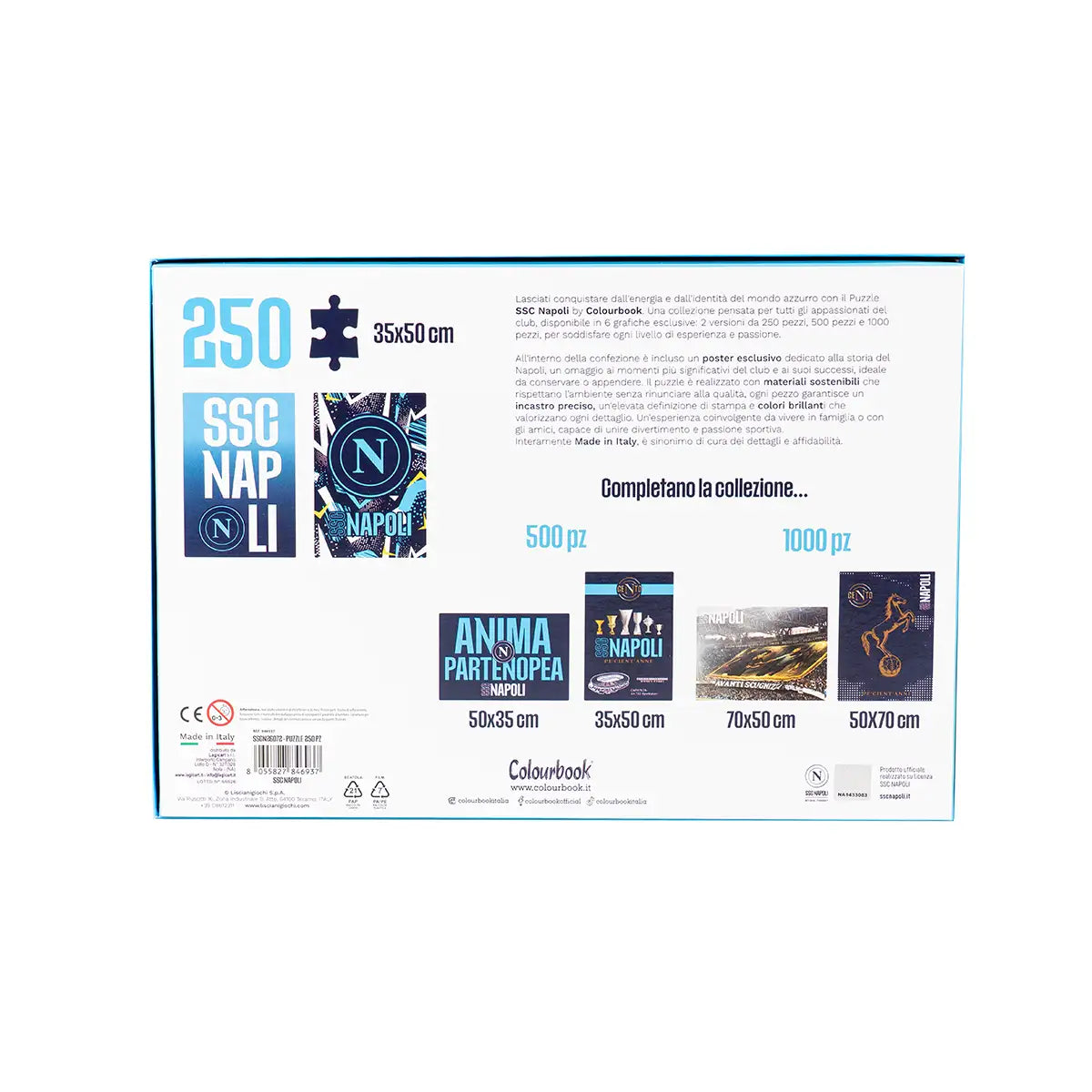 Puzzle SSC Napoli 250 pezzi – Logo – Poster 35x50cm incluso
