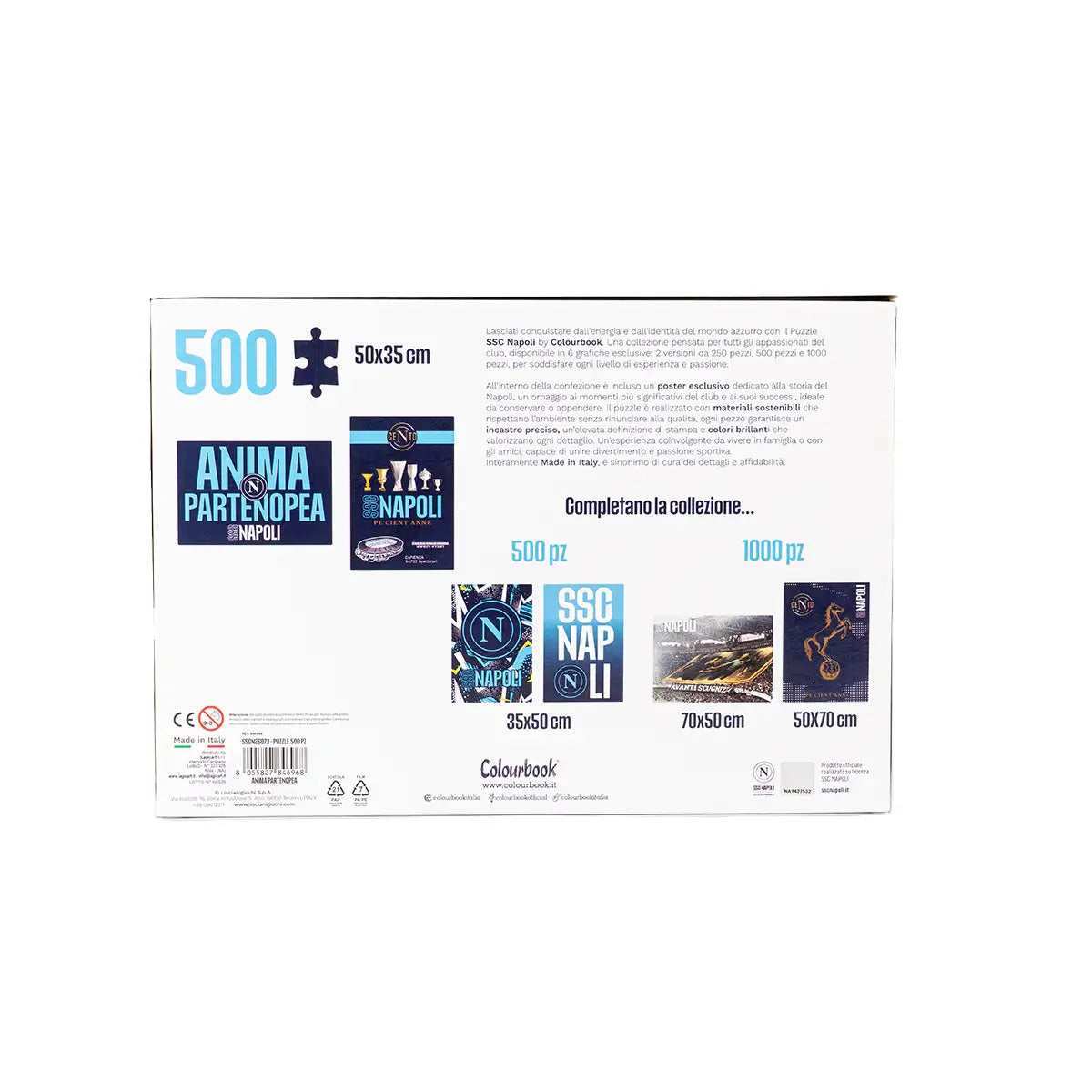 Puzzle SSC Napoli 500 pezzi – Anima Partenopea – Poster 50x35cm incluso