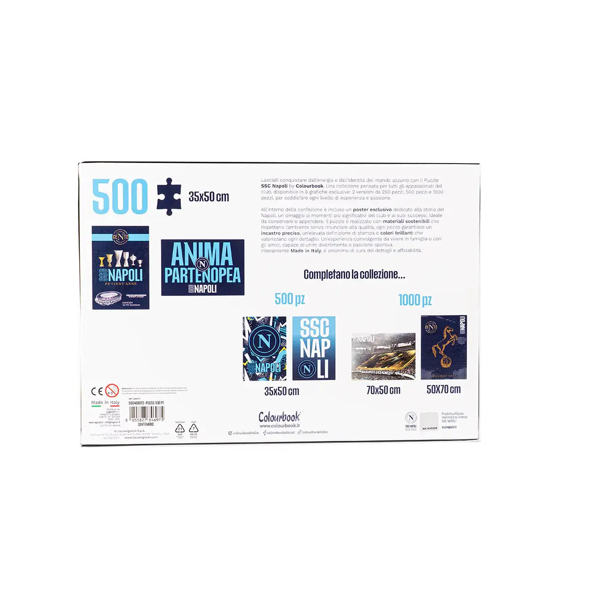 Puzzle SSC Napoli 500 pezzi – Centenario – Poster 35x50cm incluso