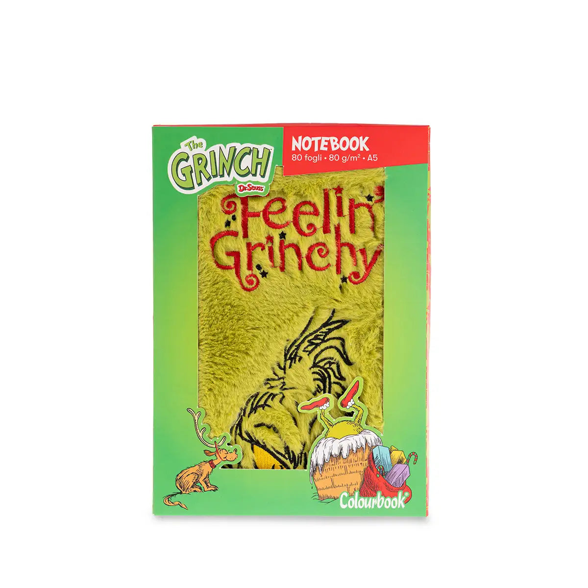 Quaderno A5 The Grinch – Feelin’ Grinchy – Copertina con effetto peluche