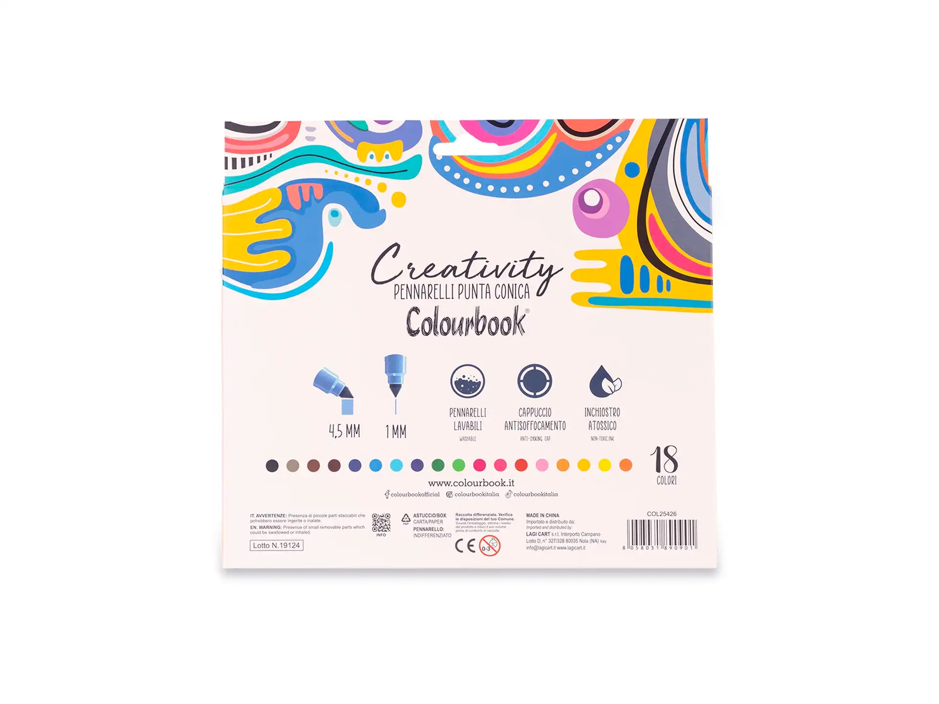 Confezione 24 pennarelli colorati Creativity - Colourbook