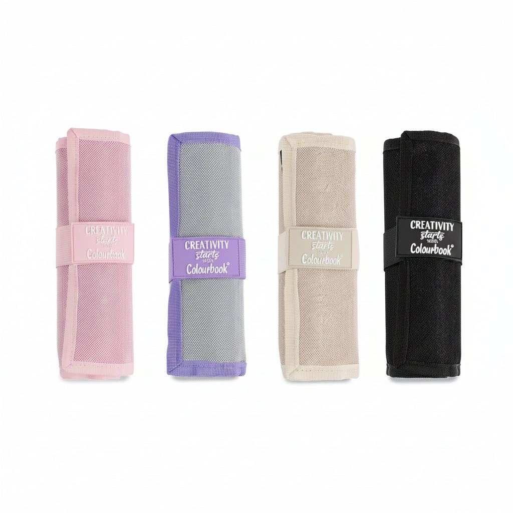 Rotolo portapastelli Glitter – 24 matite colorate Creativity Starts with Colourbook