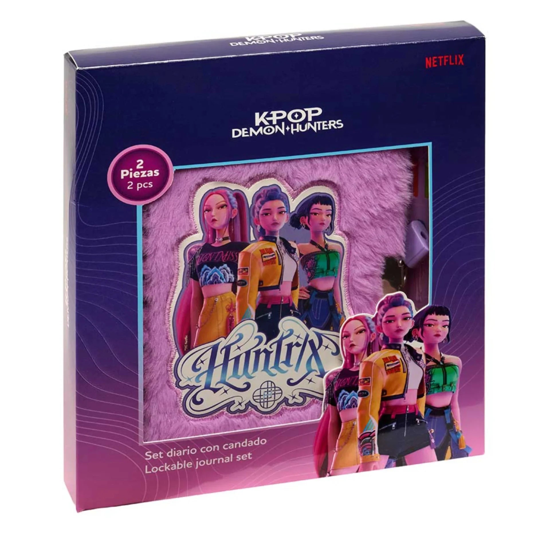Set Diario Segreto + Penna 4 Colori K-Pop Demon Hunters