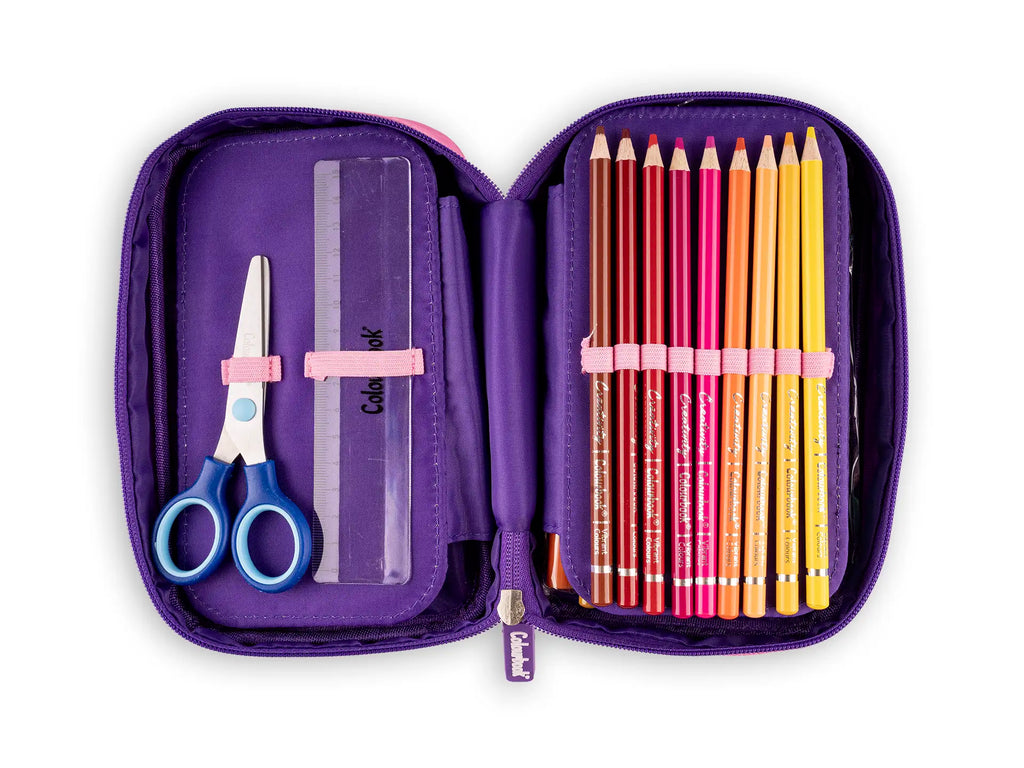 Astuccio 1 zip Abstract Funny Skater - Colourbook