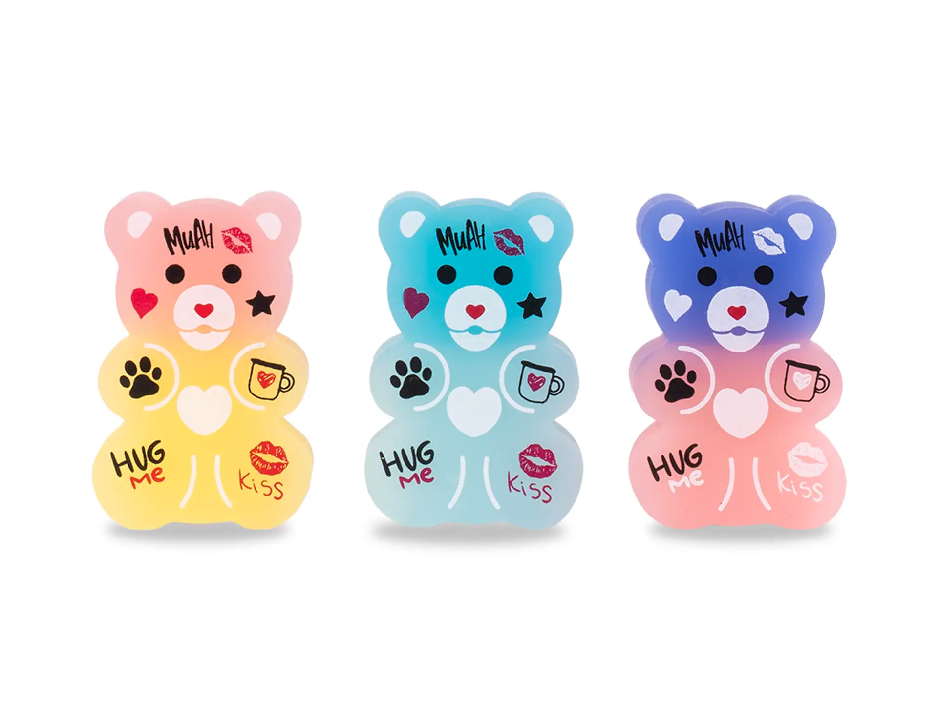 Set 3 gomme da cancellare Coccolotti Love&Tell - Colourbook
