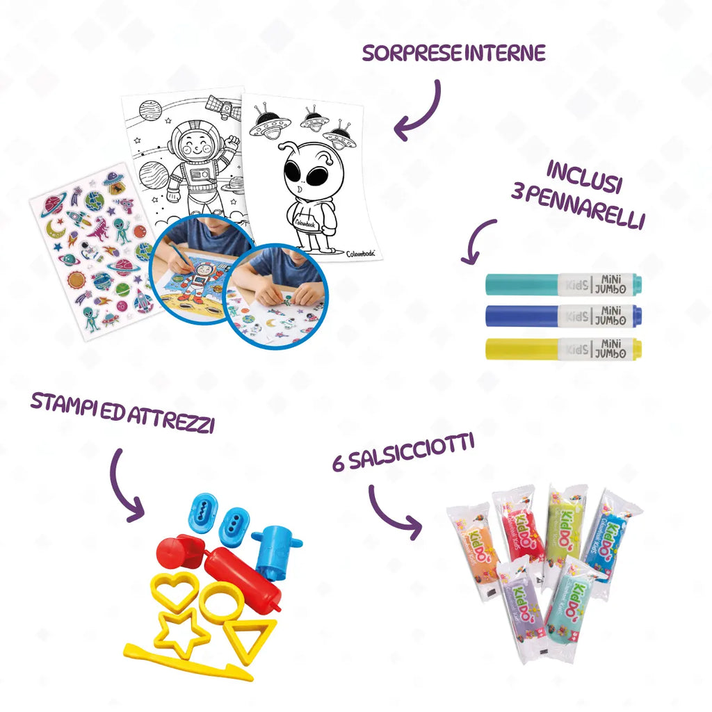 Set plastilina KidDO’ Alieno - Colourbook