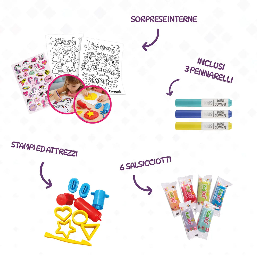 Set plastilina KidDO’ Unicorno - Colourbook