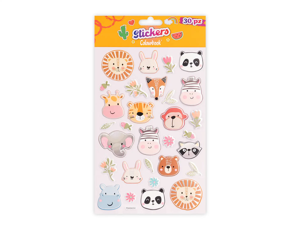 Set 30 Stickers Animals - Colourbook