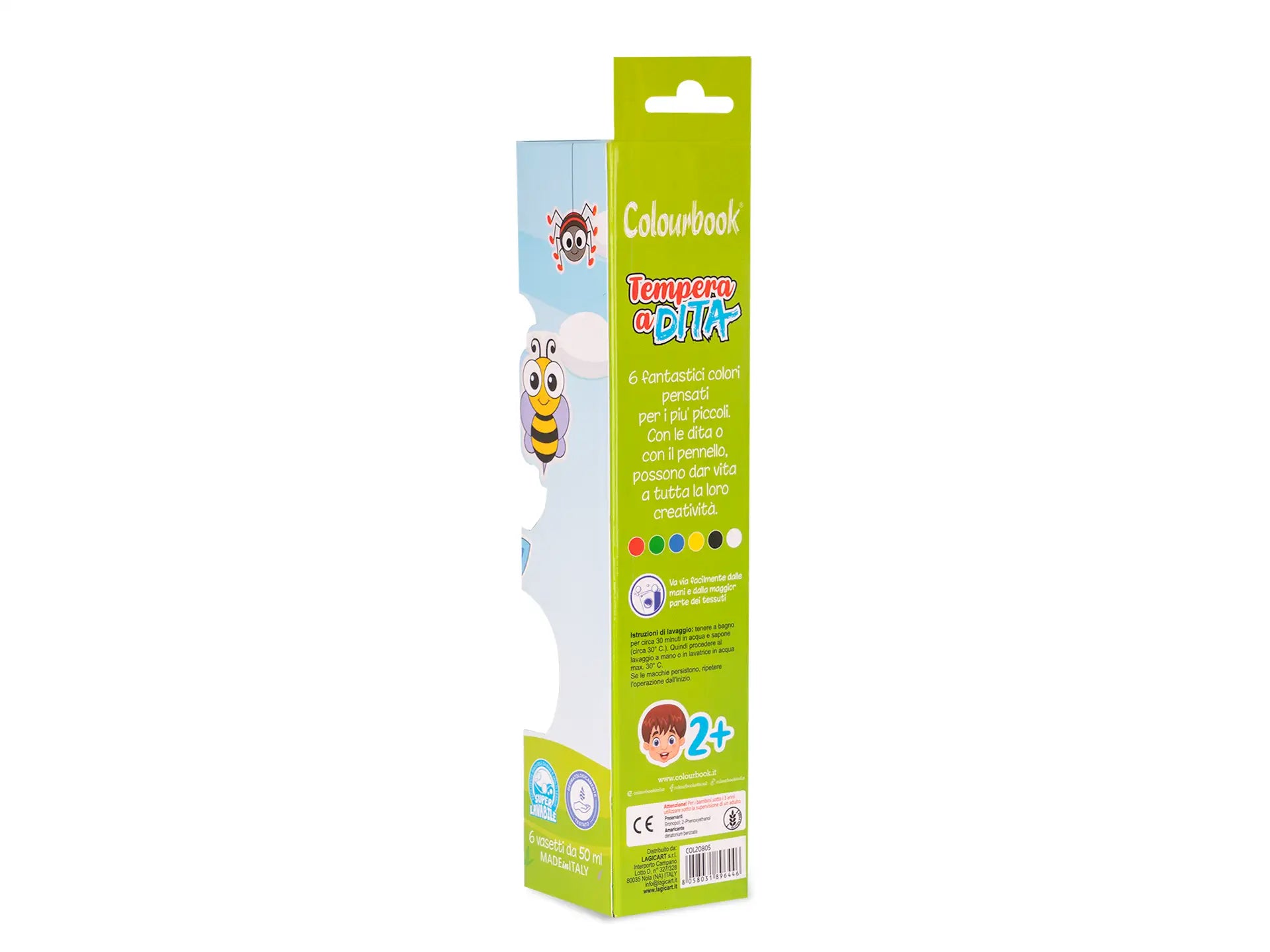Set tempere a dita 50ml - Colourbook