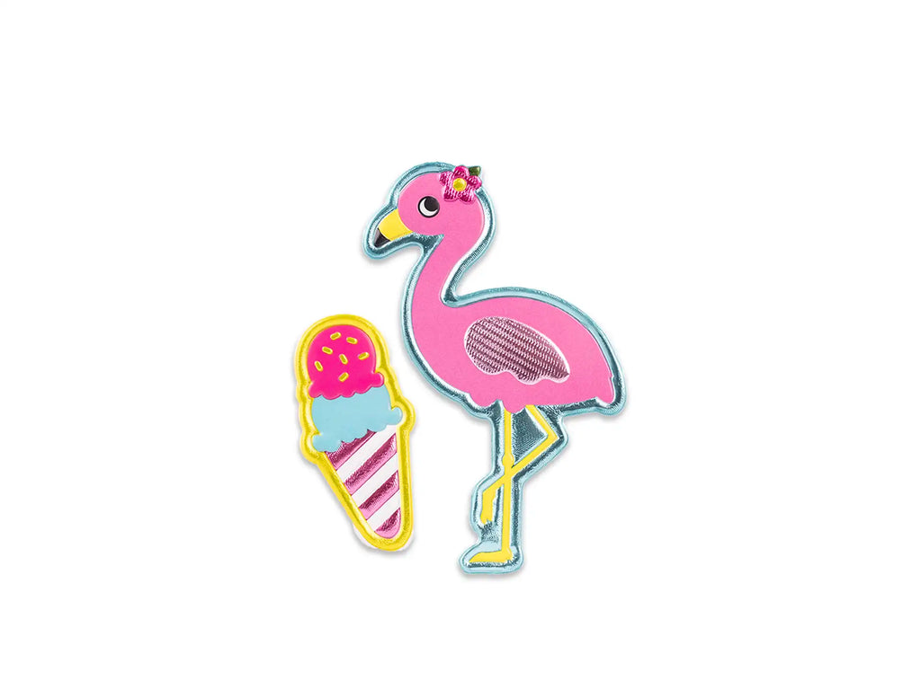 Stickers 3D Flamingo Ice Cream - Colourbook