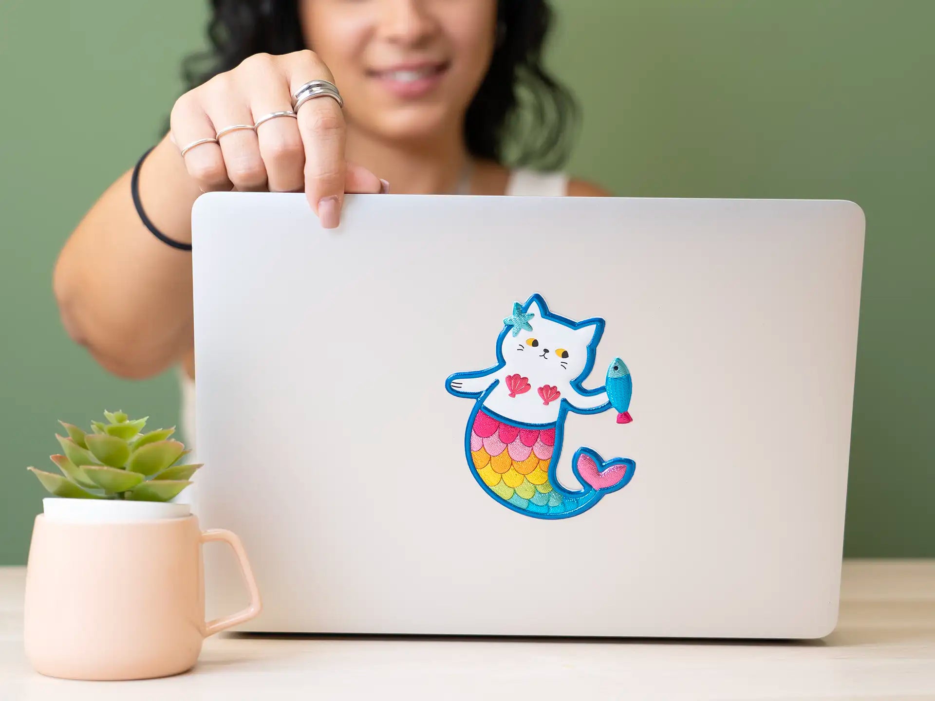 Stickers 3D Gatto Sirena - Colourbook