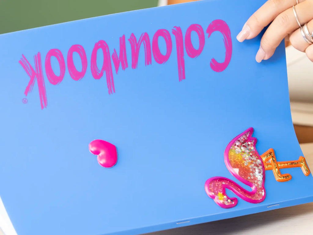 Stickers 3D Heart Flamingo - Colourbook