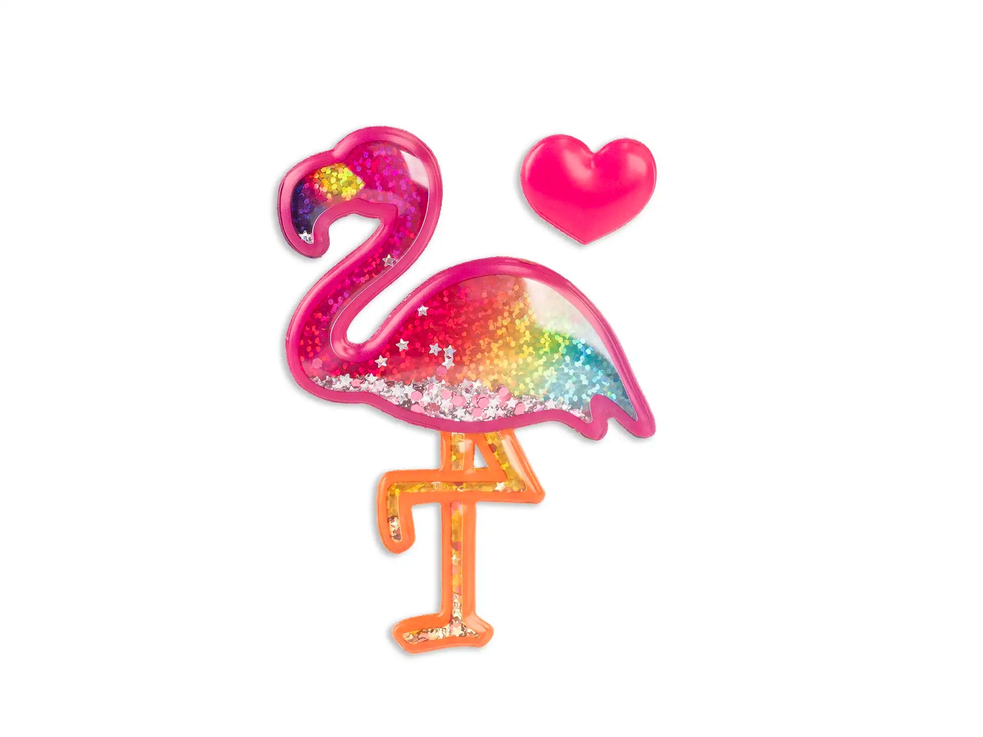 Stickers 3D Heart Flamingo - Colourbook