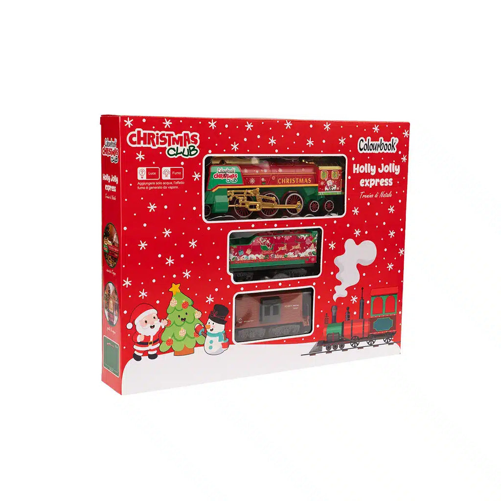 Trenino di Natale Holly Jolly Express con luci, fumo ed effetti sonori - Colourbook